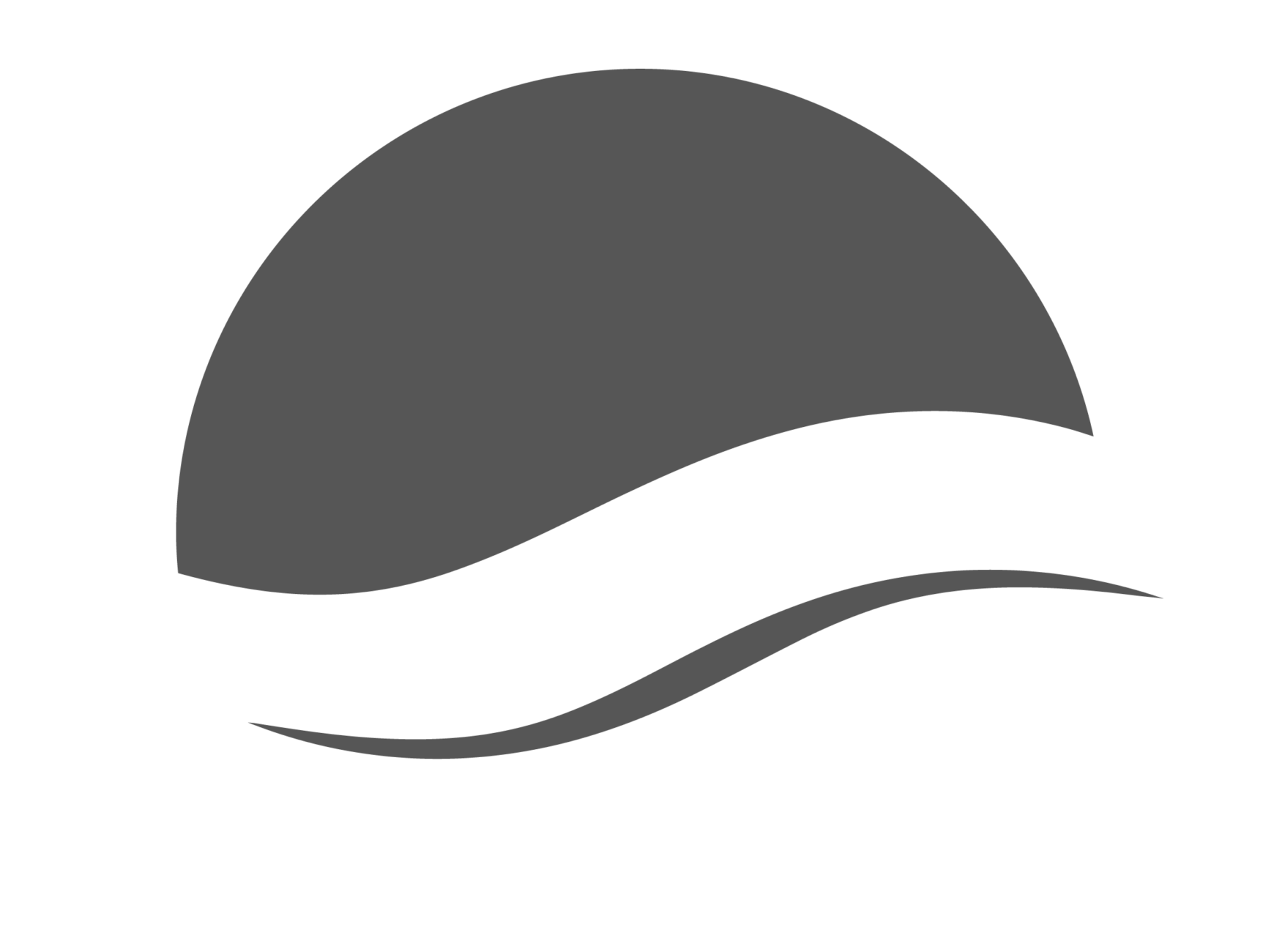 Logo minimaliste noir et blanc avec forme arrondie et texte Human Sense